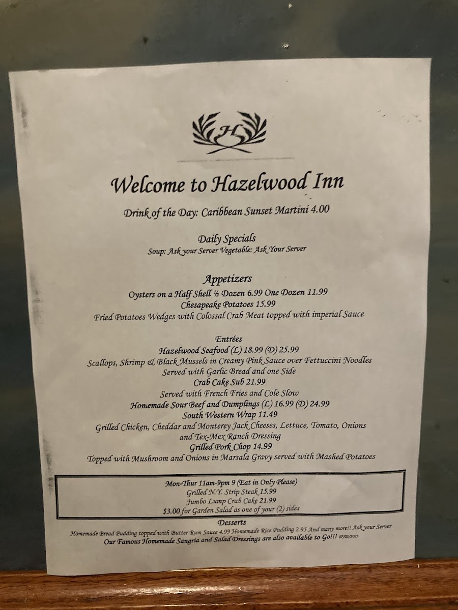 Hazelwood Inn Menu - Image 6
